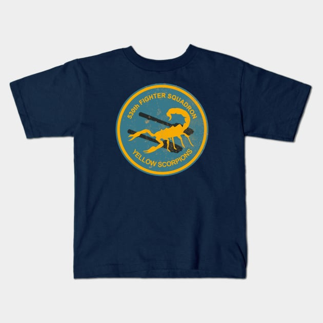 WW2 530th Fighter Squadron (distressed) Kids T-Shirt by TCP